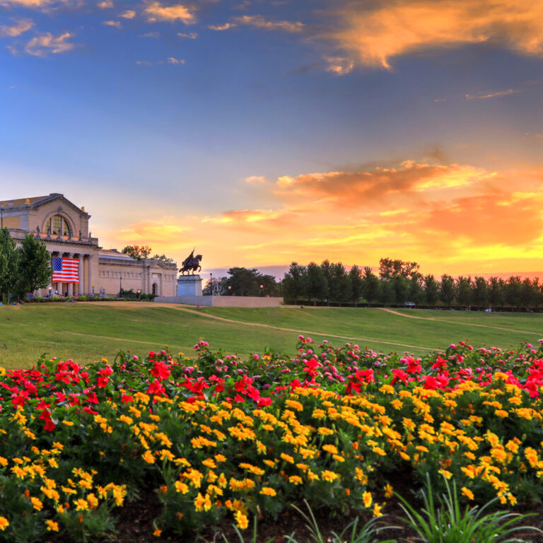 St. Louis, Missouri - July 7, 2017 - The St. Louis Art Museum on Art Hill in Forest Park, St. Louis, Missouri.