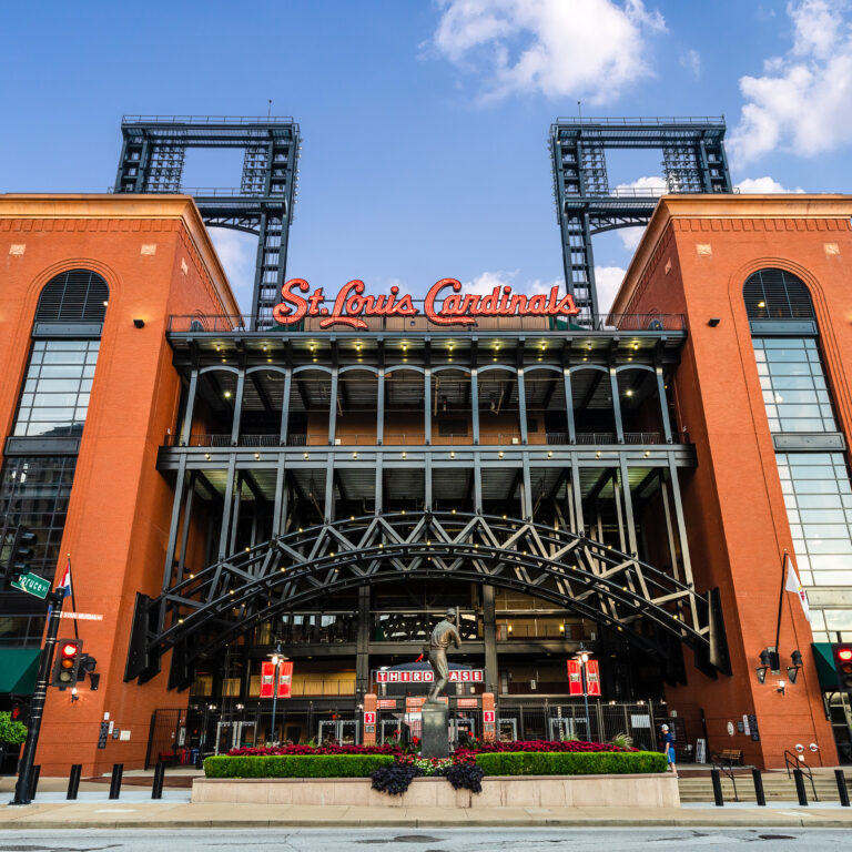 ST. LOUIS, MO - AUGUST 10, 2018: Busch Stadium is home to the St